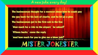 Funny dirty joke: It took a year, but he got his revenge on the cab driver... | Joke of the day ????