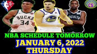 NBA GAMES SCHEDULE TOMORROW JANUARY 6, 2021 | NBA UPDATES | NBA REGULAR SEASON 2021-2022