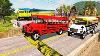 Busses vs Massive Speed Bumps Beamng Drive RST Games #163