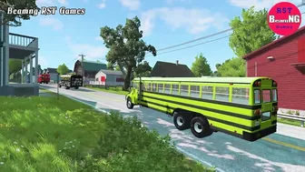 Busses vs Massive Speed Bumps Beamng Drive RST Games #163