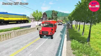 Busses vs Massive Speed Bumps Beamng Drive RST Games #163