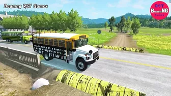 Busses vs Massive Speed Bumps Beamng Drive RST Games #163