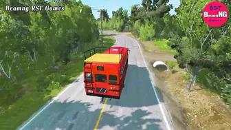 Busses vs Massive Speed Bumps Beamng Drive RST Games #163