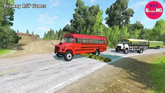 Busses vs Massive Speed Bumps Beamng Drive RST Games #163