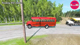 Busses vs Massive Speed Bumps Beamng Drive RST Games #163