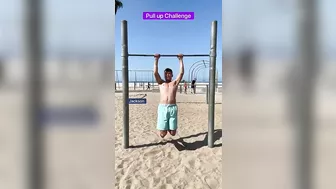 Beach Pull up challenge!!!