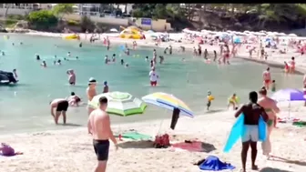 Ibiza Beach | Cala Llonga Beach Summer video | Playa de Cala Llonga en Ibiza|Repost footage of beach