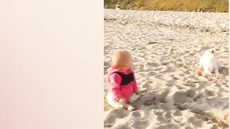 Super Funny Babies On The Beach || Kudo Hilarious