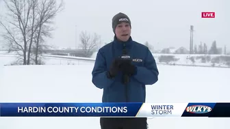 Hardin County's roads covered in snow, slowing and stopping travel