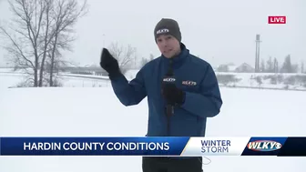 Hardin County's roads covered in snow, slowing and stopping travel