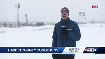 Hardin County's roads covered in snow, slowing and stopping travel