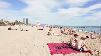 ???????? Barcelona - Spain · Barceloneta Beach Walk Sunny Day☀️????️