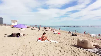 ???????? Barcelona - Spain · Barceloneta Beach Walk Sunny Day☀️????️