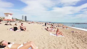 ???????? Barcelona - Spain · Barceloneta Beach Walk Sunny Day☀️????️