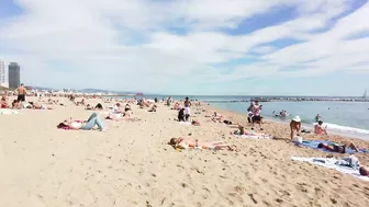 ???????? Barcelona - Spain · Barceloneta Beach Walk Sunny Day☀️????️