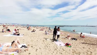 ???????? Barcelona - Spain · Barceloneta Beach Walk Sunny Day☀️????️