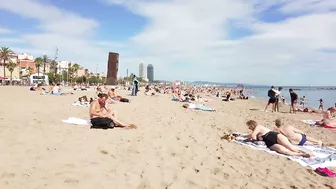 ???????? Barcelona - Spain · Barceloneta Beach Walk Sunny Day☀️????️