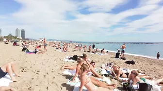 ???????? Barcelona - Spain · Barceloneta Beach Walk Sunny Day☀️????️