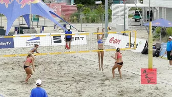 Beach Volleyball Girls Super Rally Slow Motion