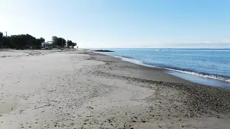 Marmari Beach in Winter on the island of Kos in Greece (4k)