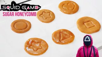 SQUID GAME SUGAR HONEYCOMB | You will be addicted! Squid Game inspired Sugar Honeycomb [2Ingredient]