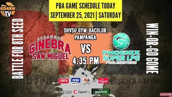 PBA GAMES SCHEDULE TODAY - SEPTEMBER 25, 2021 SATURDAY | PBA PHILIPPINE CUP 2021