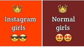 Instagram girls Vs Normal girls ????????‍♀️????????‍♀️????