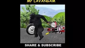 Ride Funny video Cartoon gorilla and dinosaur