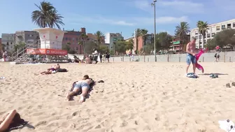 ???????? Barcelona - Spain · Barceloneta Beach Walk Stunning Views ☀️????️