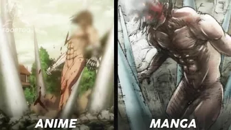 Manga VS Anime (War for Paradis Fight) - Attack On Titan Season 4 Part 2 Episode 1