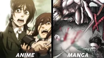 Manga VS Anime (War for Paradis Fight) - Attack On Titan Season 4 Part 2 Episode 1