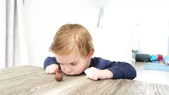 Toddler Candy Challenge - Testing his Patience with Candy While I Leave the Room (Hilarious!)