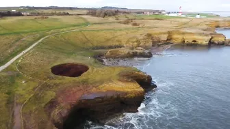 Huge sinkhole reveals hidden underground beach