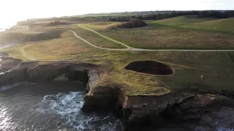 Huge sinkhole reveals hidden underground beach