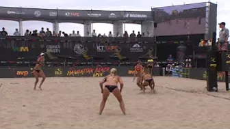 Hughes’ Defensive Effort Stifled By A Ross Jumbo | AVP Manhattan Beach Open 2021