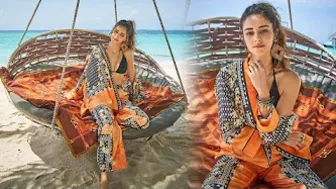 Ananya Panday Shares Black Bikini Beach Photoshoot Pictures | Ananya Pandays Photoshoot