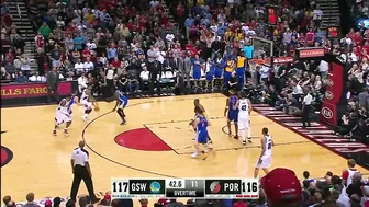 Final 4:40 WILD OT ENDING Warriors vs Trail Blazers 2014 Game-Winner ????????