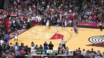 Final 4:40 WILD OT ENDING Warriors vs Trail Blazers 2014 Game-Winner ????????