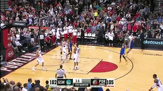 Final 4:40 WILD OT ENDING Warriors vs Trail Blazers 2014 Game-Winner ????????