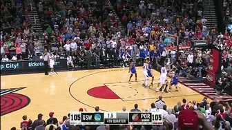 Final 4:40 WILD OT ENDING Warriors vs Trail Blazers 2014 Game-Winner ????????