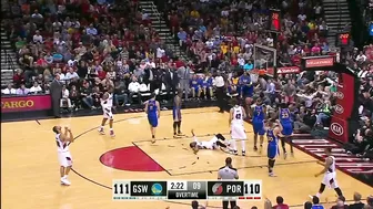 Final 4:40 WILD OT ENDING Warriors vs Trail Blazers 2014 Game-Winner ????????