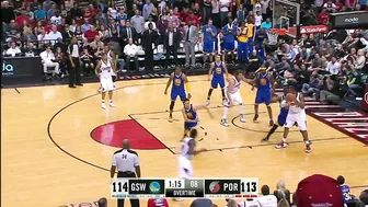 Final 4:40 WILD OT ENDING Warriors vs Trail Blazers 2014 Game-Winner ????????