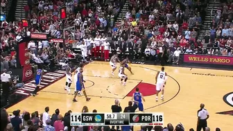 Final 4:40 WILD OT ENDING Warriors vs Trail Blazers 2014 Game-Winner ????????