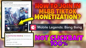 HOW TO JOIN MLBB TIKTOK MONETIZATION 2022 | win money by creating mlbb tiktok content - MLBB