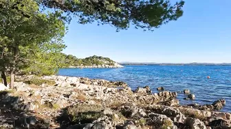 FKK NUDIST BEACH ZAKLOPNICA - ISLAND PASMAN, CROATIA ???? BEACH WALK 4K