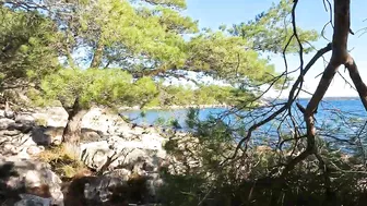 FKK NUDIST BEACH ZAKLOPNICA - ISLAND PASMAN, CROATIA ???? BEACH WALK 4K