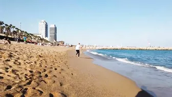 Beautiful Barcelona Beach in Spain | Beautiful Beach in the world videos | W Travel Vlog