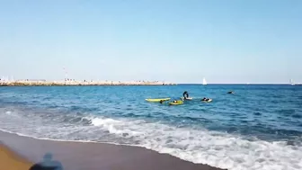 Beautiful Barcelona Beach in Spain | Beautiful Beach in the world videos | W Travel Vlog