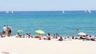 Beautiful Barcelona Beach in Spain | Beautiful Beach in the world videos | W Travel Vlog