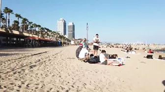 Beautiful Barcelona Beach in Spain | Beautiful Beach in the world videos | W Travel Vlog